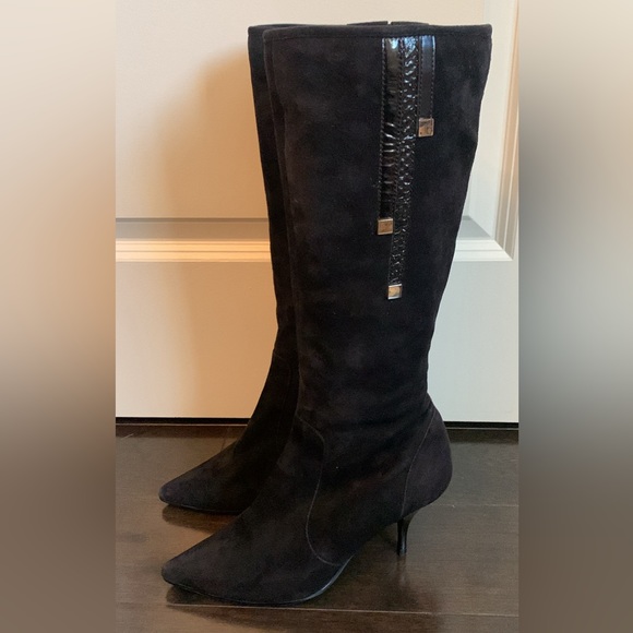 Knee High Suede Boots with zipper inside size 38 - Picture 1 of 5